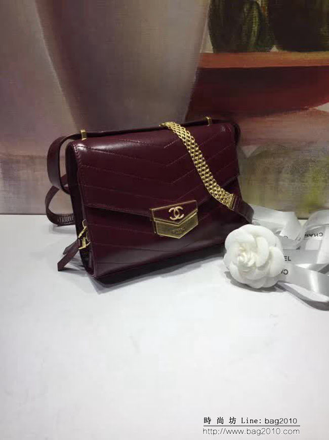香奈兒CHANEL57491CHANEL 2018新品漢堡系列專櫃最新版肩背斜跨晚宴包 DSC1092